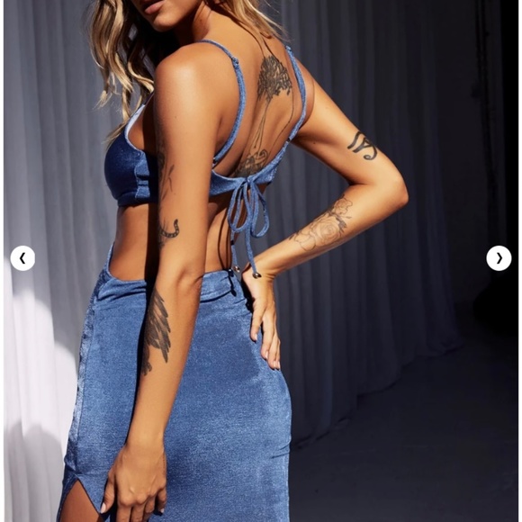 Sage and Paige - Through the Night Midi Dress Blue - XS - Picture 2 of 5